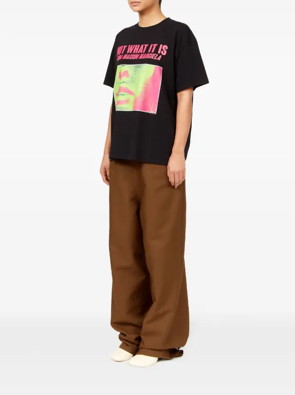 MM6 Maison Margiela graphic-print Cotton T-shirt | Black