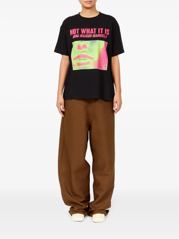MM6 Maison Margiela graphic-print Cotton T-shirt | Black