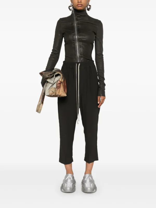 Rick Owens DRKSHDW Gary Leather Jacket | Grey | FARFETCH