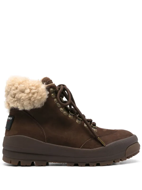 Polo Ralph Lauren shearling trim Hiking Boot Brown FARFETCH UK