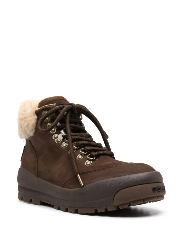 Polo Ralph Lauren shearling trim Hiking Boot Brown FARFETCH UK