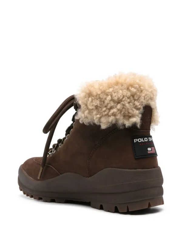 Polo Ralph Lauren shearling trim Hiking Boot Brown FARFETCH PT