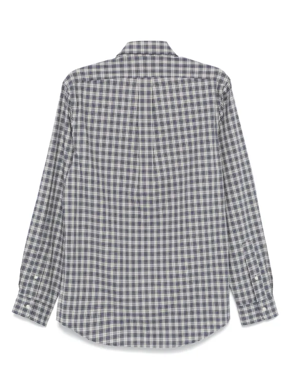 Polo Ralph Lauren Plaid Check Poplin Shirt | Blue | FARFETCH