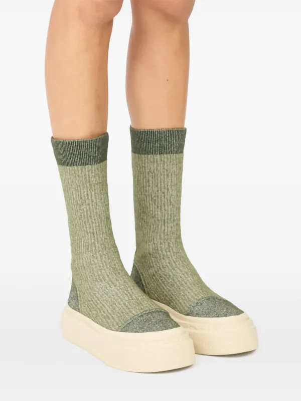 MM6メゾンマルジェラ MM6 Maison Margiela numbers-motif Sneakers | Green | FARFETCH