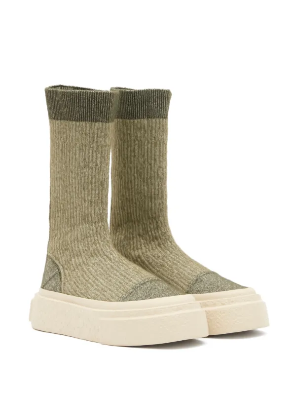 MM6 Maison Margiela numbers-motif Sneakers | Green | FARFETCH