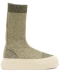 MM6 Maison Margiela numbers-motif sneakers - Green