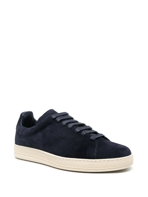 【23AW NEW】TOM FORD_man/ WARWICK スニーカー / Dark Blue TOM FORD Warwick Suede Sneakers | Blue | FARFETCH