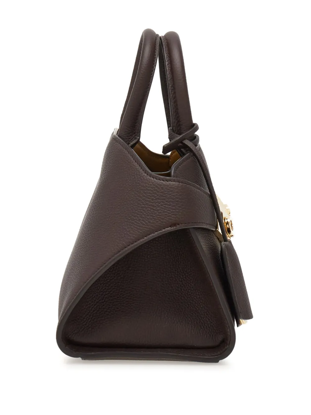 Ferragamo Women Hug Mini Leather Tote Bag In Brown