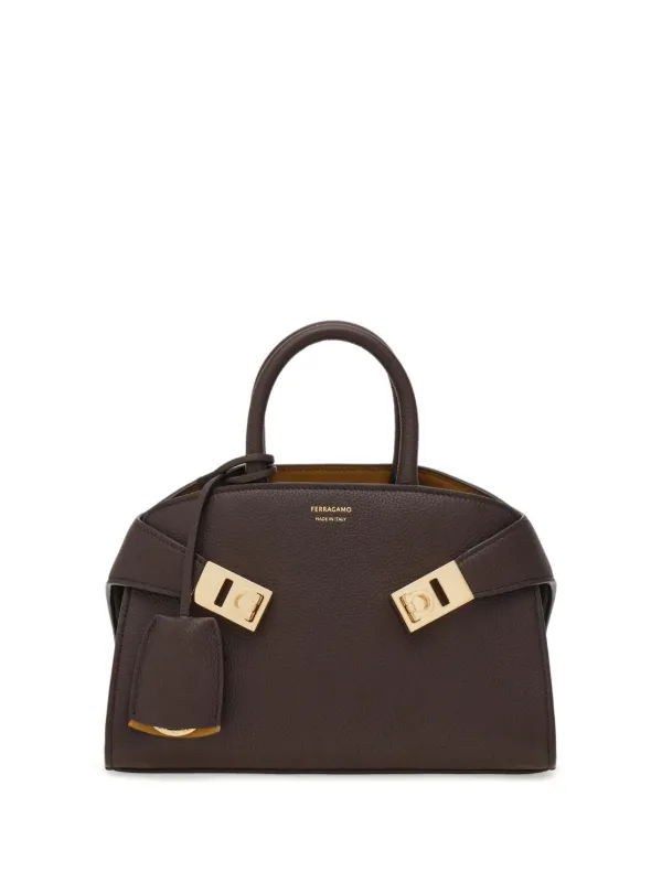 トートバッグ Ferragamo Medium Brown Calfskin 'Hug' Handbag With 24008435_54917708_600.jpg