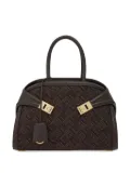 Ferragamo small Hug jacquard handbag - Brown