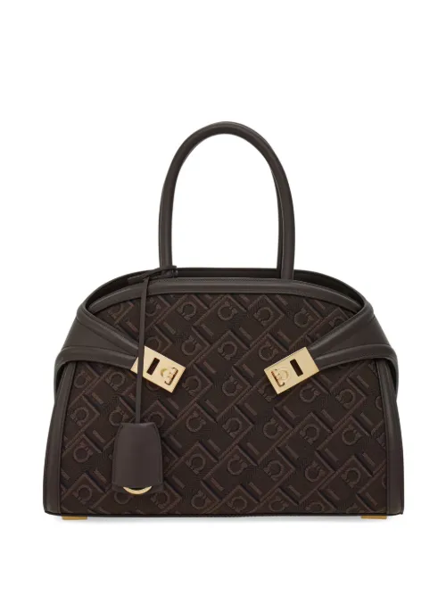 Petit sac à main Hug en jacquard - Ferragamo - Modalova