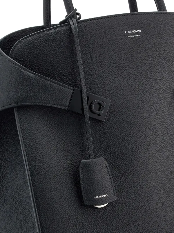 FERRAGAMO Hug Large Tote Bag ブラック Hug tote bag - Men | Ferragamo