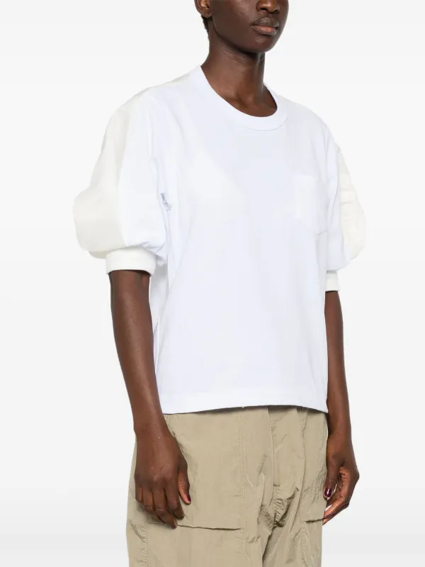 Sacai Cotton Jersey T-shirt | White | FARFETCH PL
