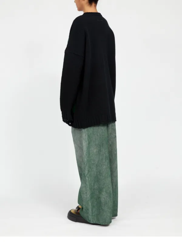 MM6 Maison Margiela インターシャニット セーター | ブラック