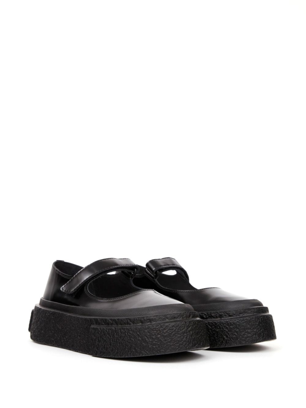 Shop Mm6 Maison Margiela Numbers-motif Leather Ballerina Shoes In Black