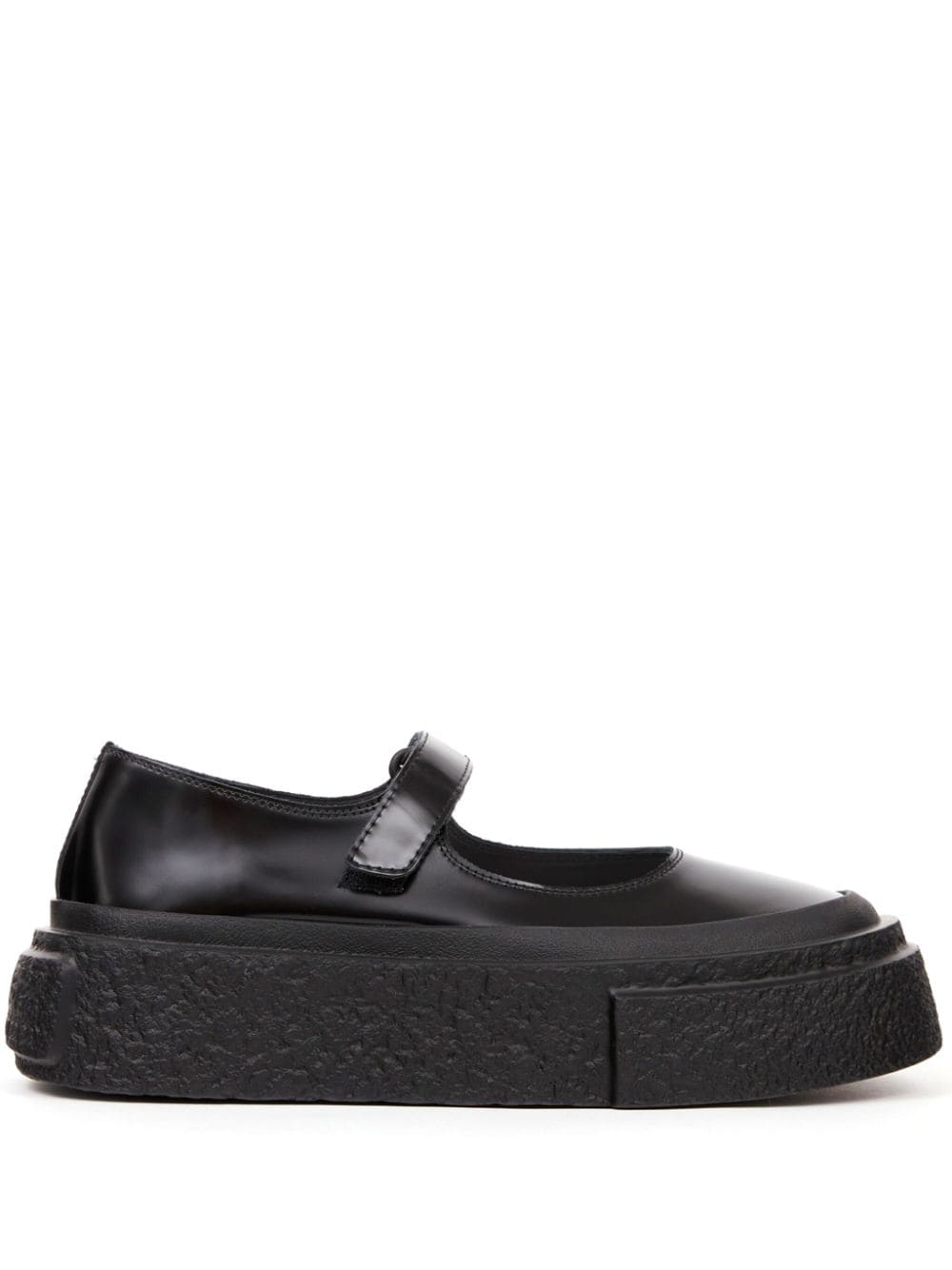 MM6 Maison Margiela numbers-motif leather ballerina shoes – Black