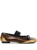 MM6 Maison Margiela Atomic leather ballerina shoes - Brown