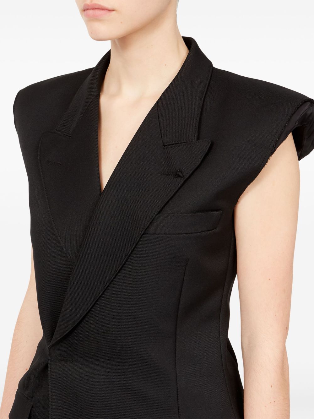 MM6 Maison Margiela raw-cut edge waistcoat Women