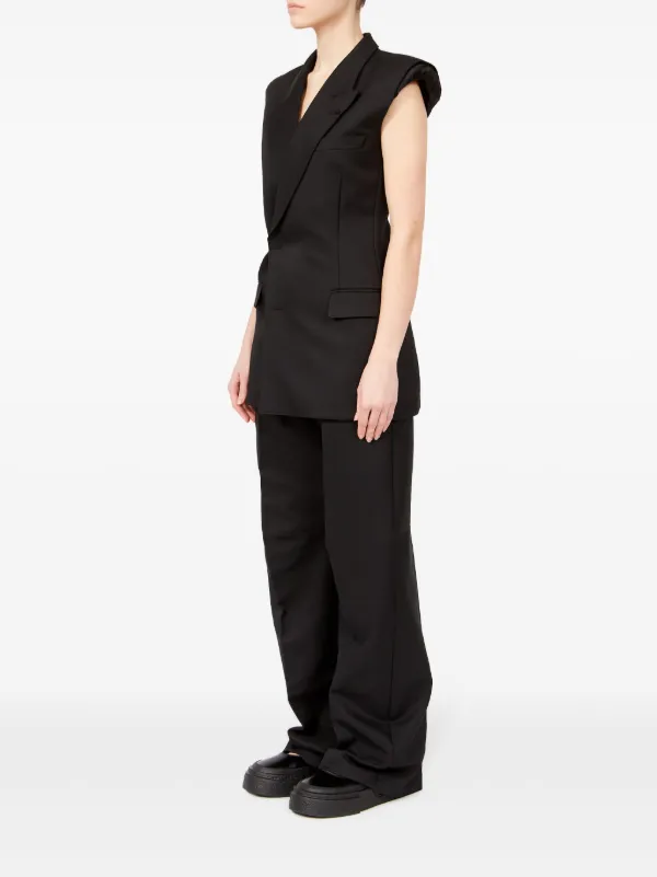 【関税&送料込み】Mm6 Maison Margiela Waistcoats MM6 Maison Margiela raw-cut Edge Waistcoat | Black | FARFETCH