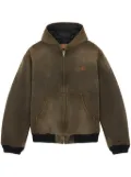 MM6 Maison Margiela hooded denim jacket - Green