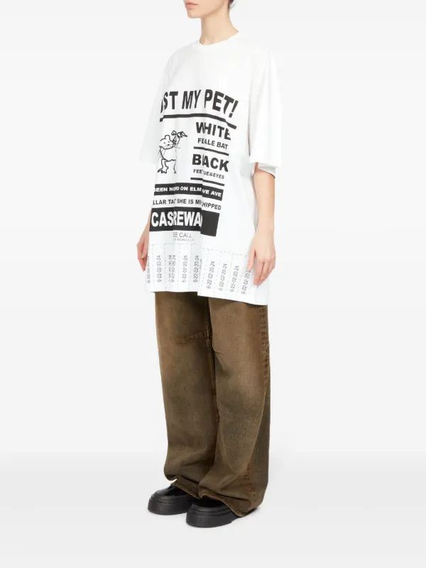 MM6 Maison Margiela graphic-print Oversized T-shirt | White MM6 Maison Margiela graphic-print Oversized T-shirt | White