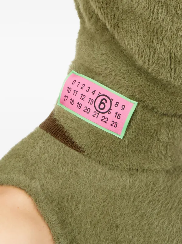 MM6 Maison Margiela ナンバーモチーフ バラクラバ | グリーン