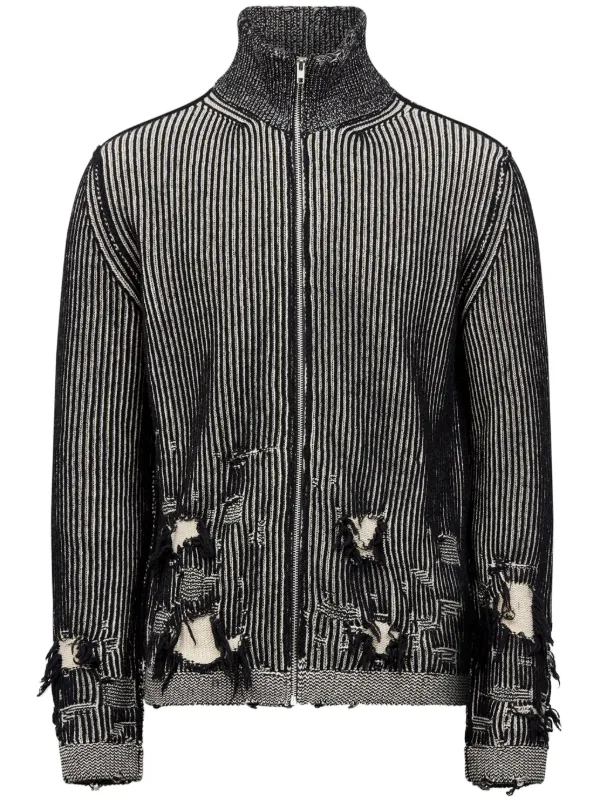 MM6 Maison Margiela ダメージ ジャケット | ブラック | FARFETCH JP