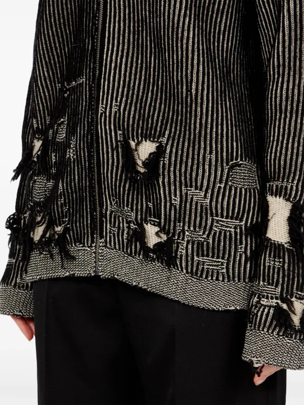 MM6 Maison Margielaダメージ ドライバーズ DESTROY DRIVERS KNIT BLACK - MM6 MAISON MARGIELA(エムエム