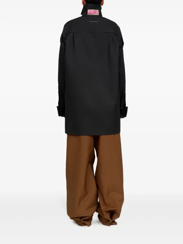 MM6 Maison Margiela ハイネック シャツ | ブラック | FARFETCH JP