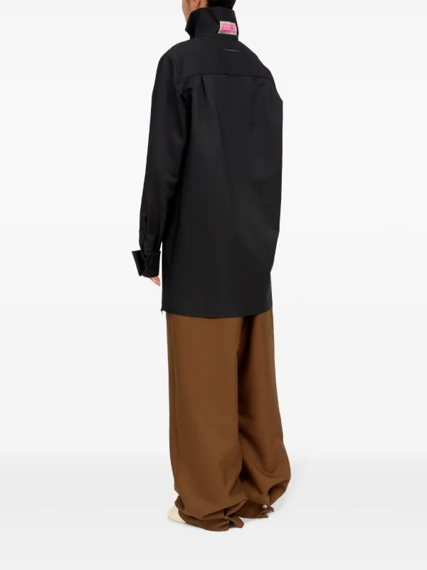 MM6 Maison Margiela ハイネック シャツ | ブラック | FARFETCH JP