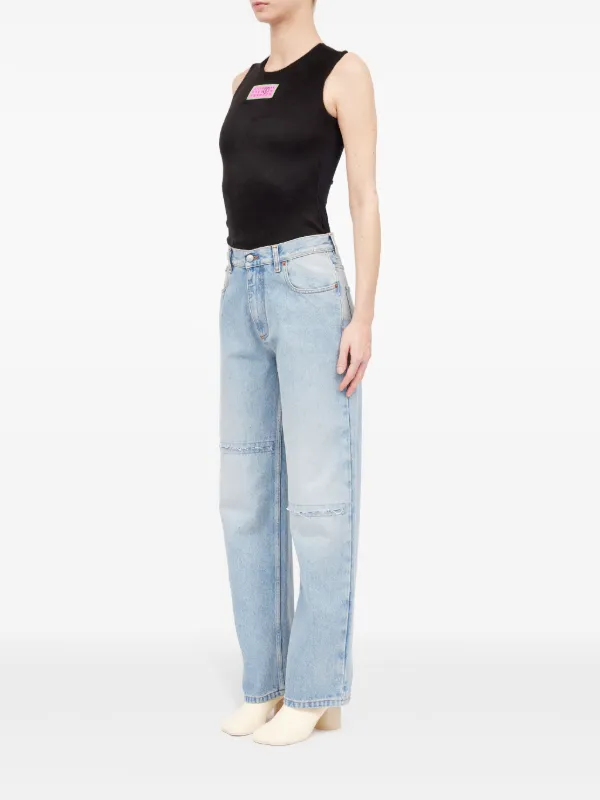 MM6 Maison Margiela distressed-effect straight-leg Jeans