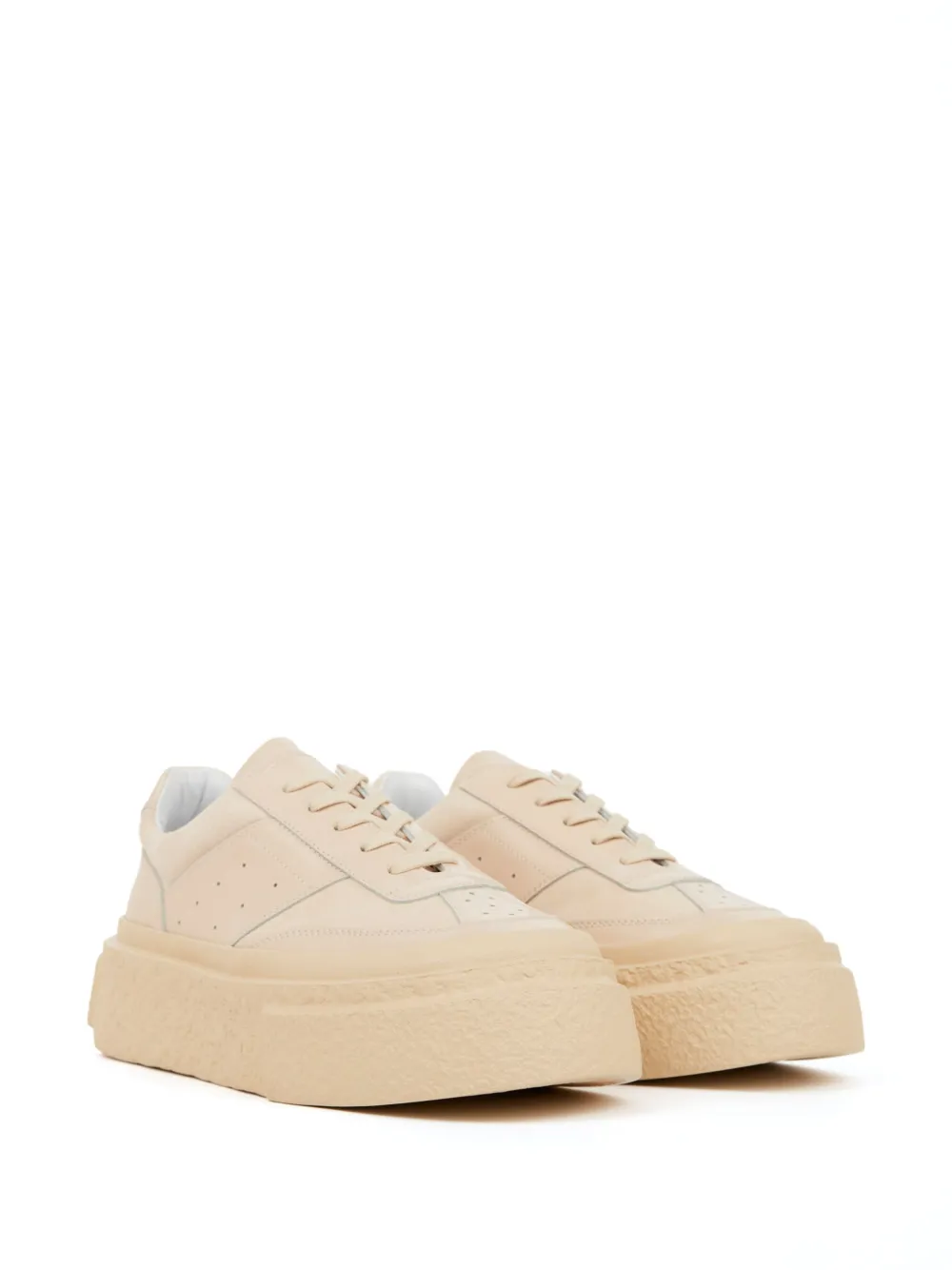 MM6 Maison Margiela Leren sneakers met patroon - Beige