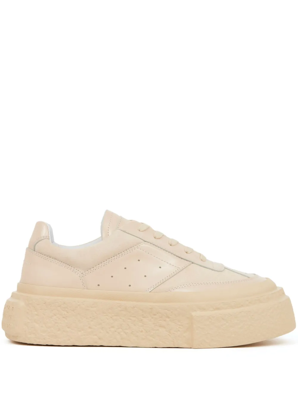 MM6 Maison Margiela Leren sneakers met patroon Beige