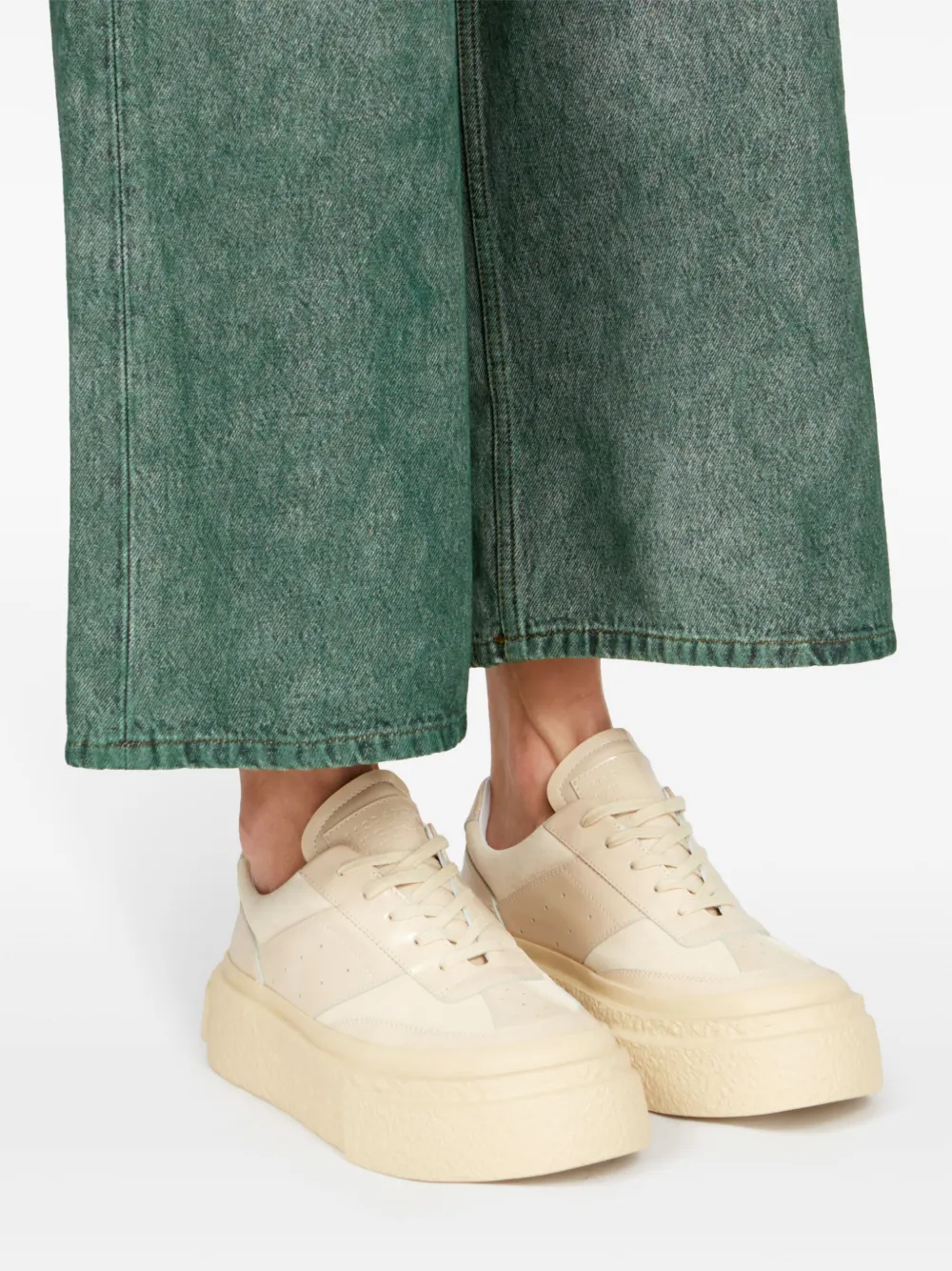 【MM6 Maison Margiela】★送料関税込★ナンバリングスニーカー MM6 Maison Margiela ナンバーモチーフ レザースニーカー