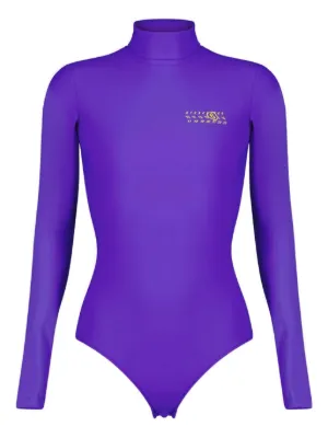 マルジェラMM6ボディースーツ MM6 Maison Margiela グラフィック ボディスーツ | ブラック | FARFETCH JP