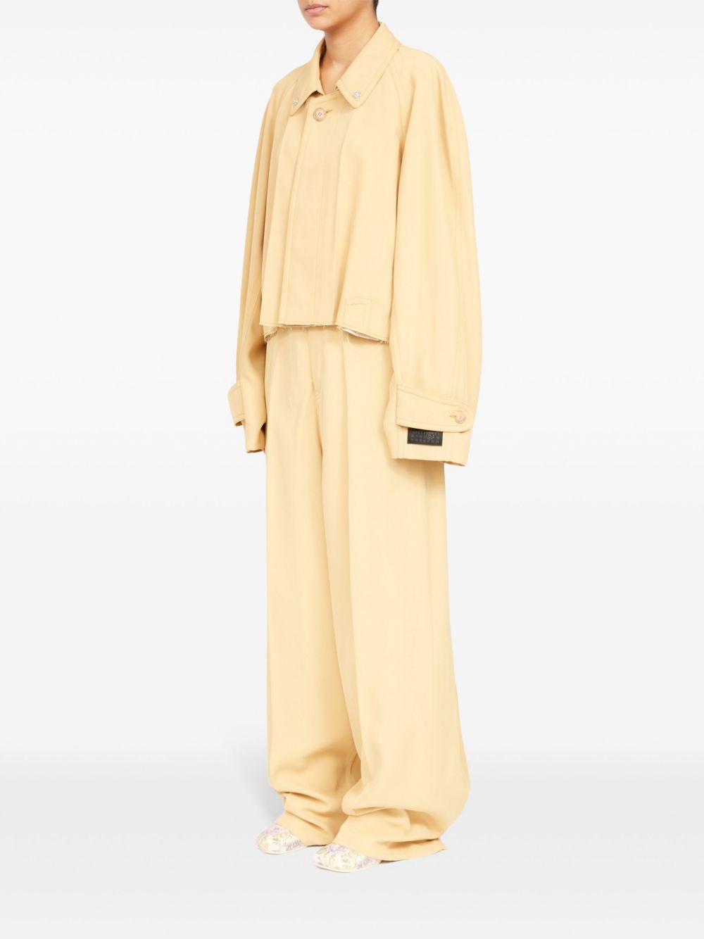 MM6 Maison Margiela logo-patch oversized jacket Women