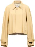 MM6 Maison Margiela logo-patch oversized jacket - Yellow
