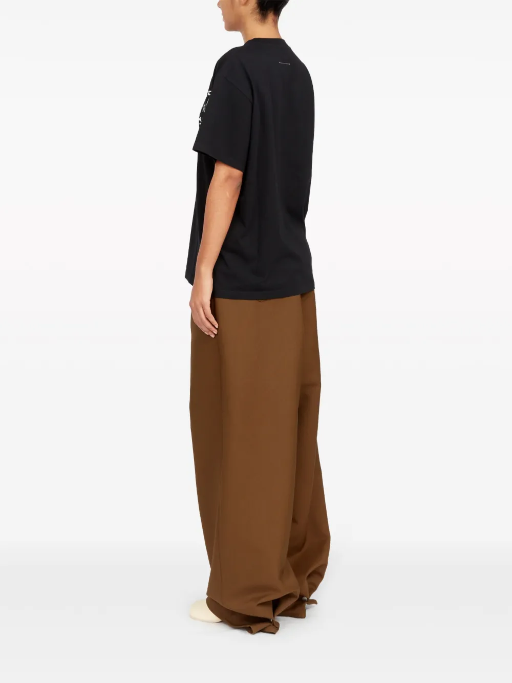 MM6 Maison Margiela T-shirt met logoprint Zwart