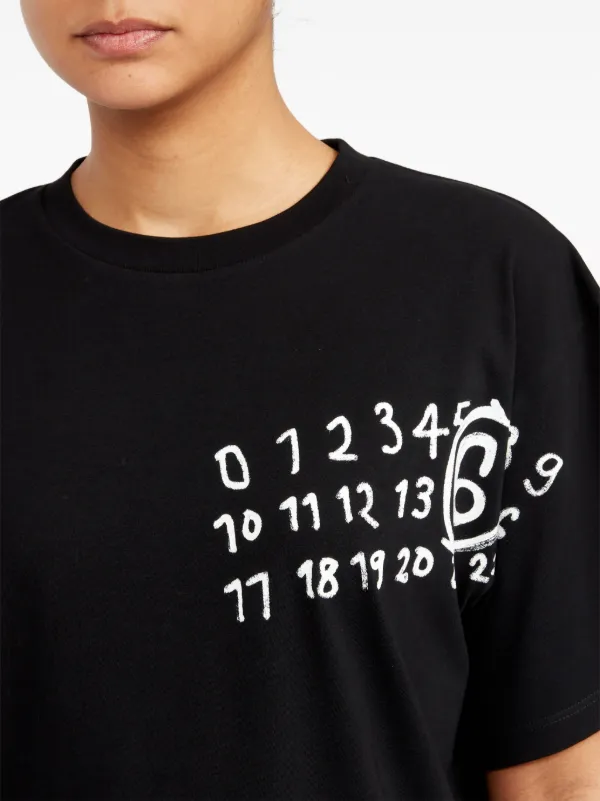 MM6 Maison Margiela ロゴ Tシャツ | ブラック | FARFETCH JP