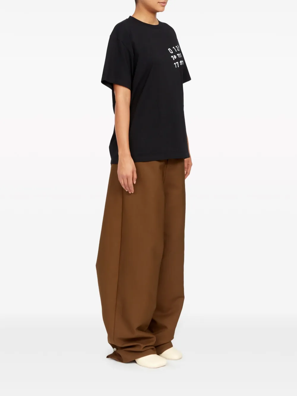 MM6 Maison Margiela T-shirt met logoprint Zwart