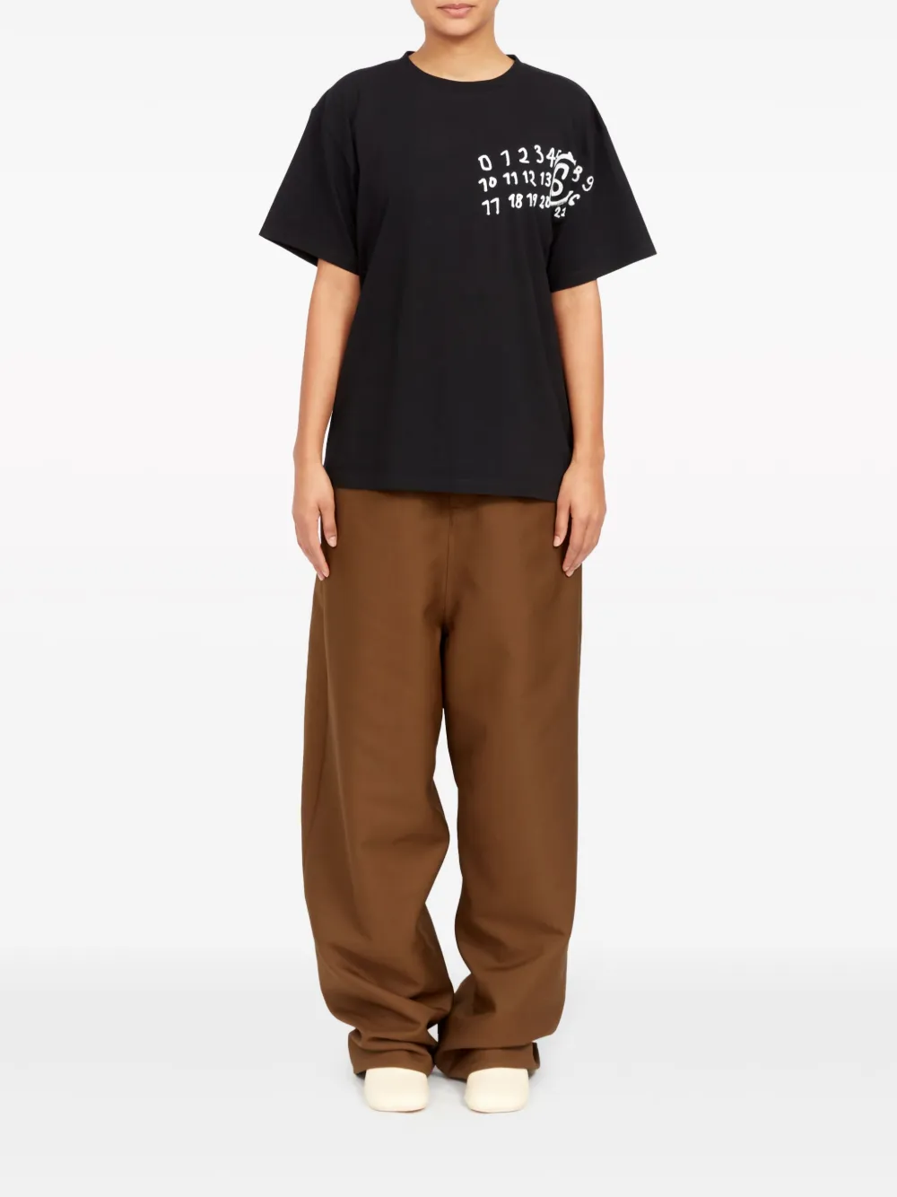 MM6 Maison Margiela T-shirt met logoprint Zwart