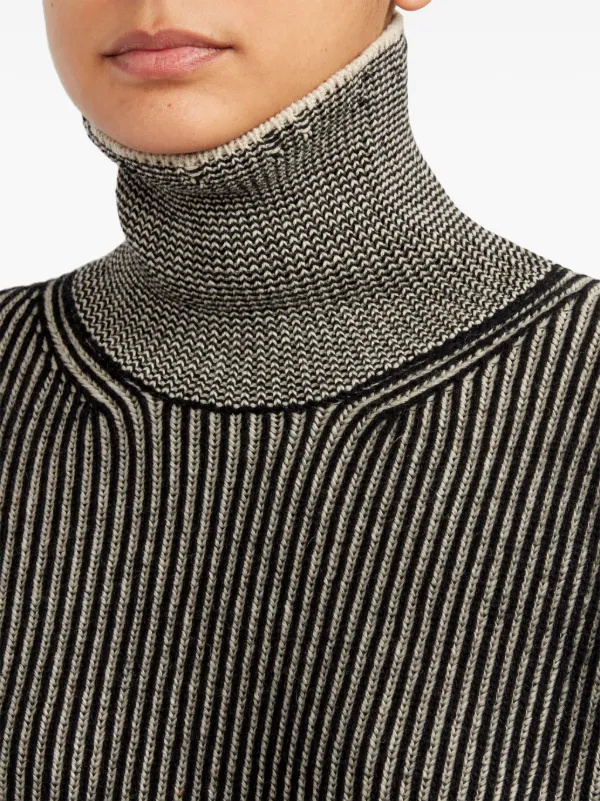 MM6 Maison Margiela ダメージ リブニット ドレス | ブラック