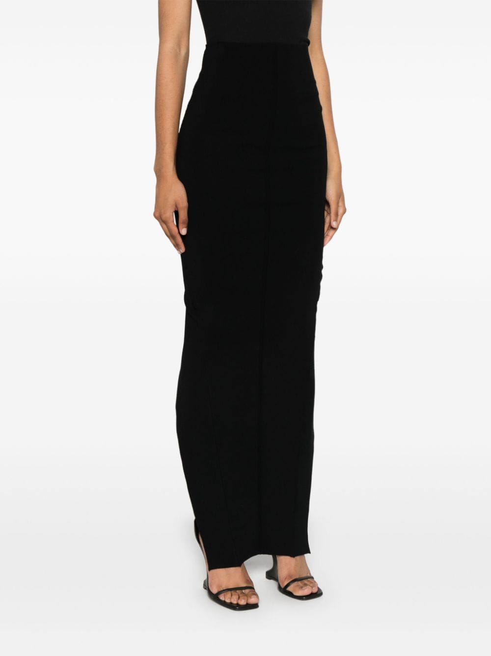 Shop Rick Owens Pillar Maxi Skirt In Black