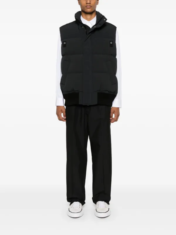 sacai ツイードジレ Sacai Quilted Gilet | Black | FARFETCH PL
