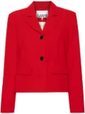 GANNI single-breasted blazer - Red