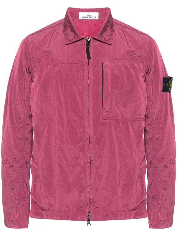 Stone island pink nylon metal overshirt online