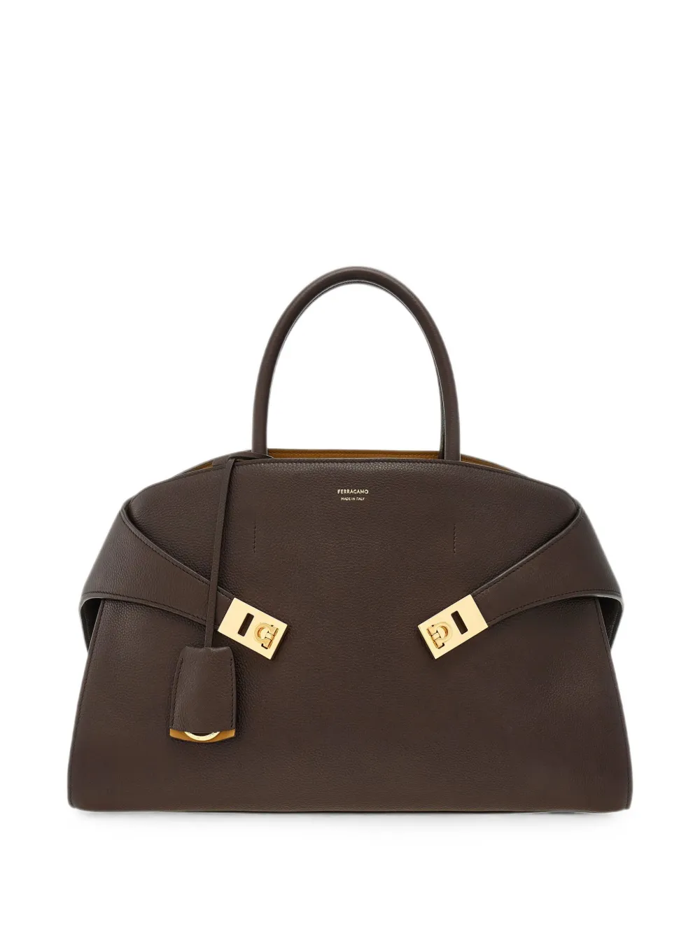 Ferragamo Hug grote shopper Bruin