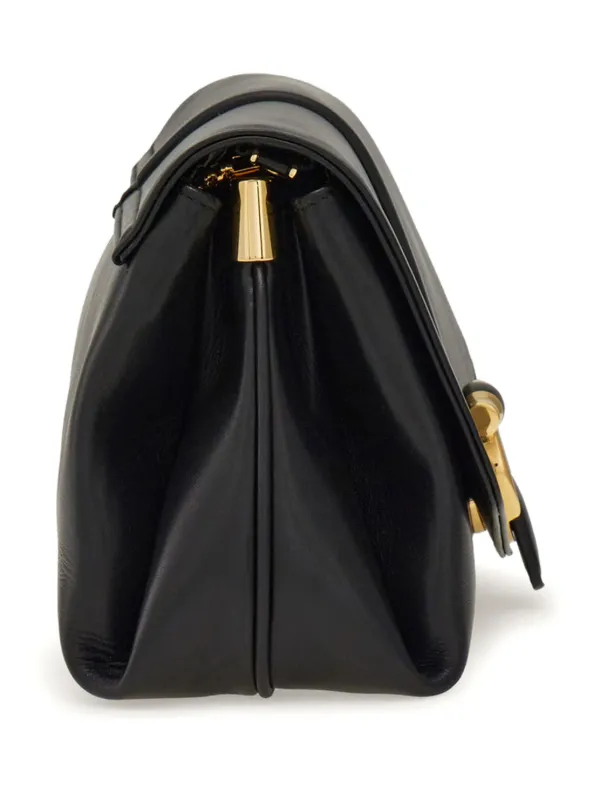Ferragamo Medium Front Flap Soulder Bag | Black | FARFETCH