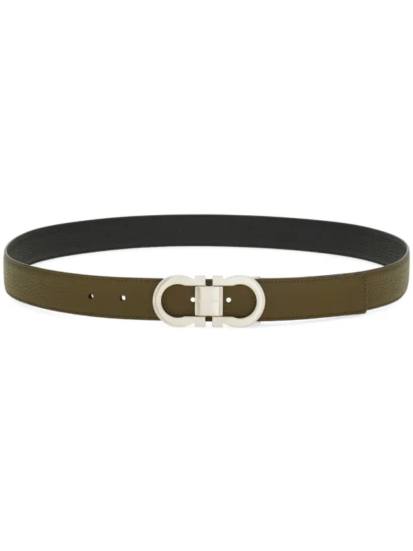 Pre Owned Salvatore Ferragamo Double Gancini Adjustable fashion Belt. $495