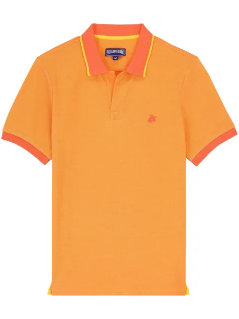 Vilebrequin logo-embroidered organic cotton polo shirt